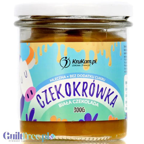 Krukam Czekokrówka Biała Czekolada - pasta arachidowa z białą czekoladą bez dodatku cukru by KruKam (krukam-czekokrowka-biala-czekolada-pasta-arachidowa-z-biala-czekolada-bez-dodatku-cukru)