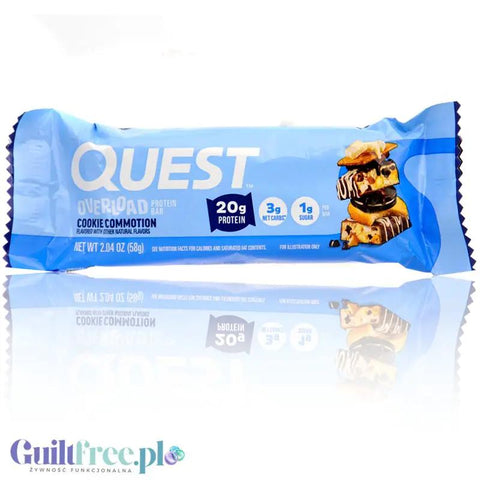 Quest Overload Cookie Commotion BOX x 12szt - baton proteinowy bez cukru i maltitolu, smak Karmel, Ciasteczka & Czekolada by Quest Nutrition (quest-overload-cookie-commotion-box-x-12szt-baton-proteinowy-bez-cukru-i-maltitolu-smak-karmel-ciasteczka-czekolada)