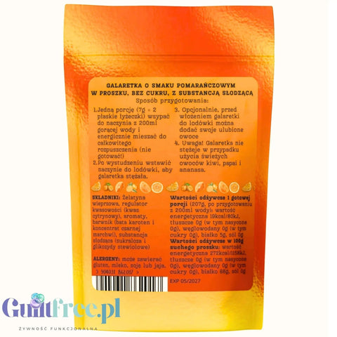 Funky Jelly Orange Galaretka Pomarańczowa x 3 porcje - galaretka bez cukru o smaku pomarańczowym by Funky Flavors (funky-jelly-orange-galaretka-pomaranczowa-x-3-porcje-galaretka-bez-cukru-o-smaku-pomaranczowym)