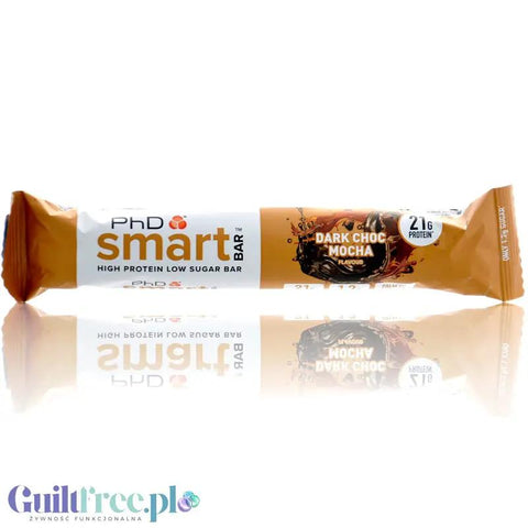Phd Smart Bar Dark Choc Mocha - kawowy baton proteinowy bez cukru w polewie, 21g białka by PhD (phd-smart-bar-dark-choc-mocha-kawowy-baton-proteinowy-bez-cukru-w-polewie-21g-bialka)
