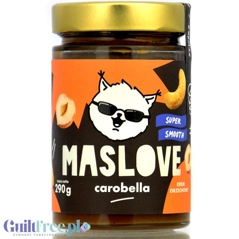 MasLove Carobella Super Smooth - krem z 3 orzechów z karobem i daktylami bez dodatku cukru by Maslove (maslove-carobella-krem-orzechowy-krem-z-3-orzechow-z-karobem-i-daktylami-bez-dodatku-cukru)