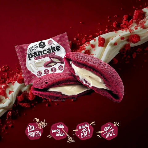 Go Fitness Protein Pancake Red Velvet - czekoladowy naleśnik białkowy z kremem śmietankowym178kcal by Go Fitness (go-fitness-protein-pancake-red-velvet-czekoladowy-nalesnik-bialkowy-z-kremem-smietankowym178kcal)
