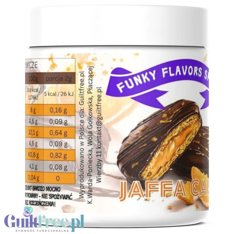 Funky Flavors Splash Jaffa Cake 50g - skoncentrowany aromat słodzący w proszku Biszkoptów z Galaretką Pomarańczową i Czekoladą by Funky Flavors (funky-flavors-splash-jaffa-cake-50g-skoncentrowany-aromat-slodzacy-w-proszku-biszkoptow-z-galaretka-pomaranczowa-i-czekolada)