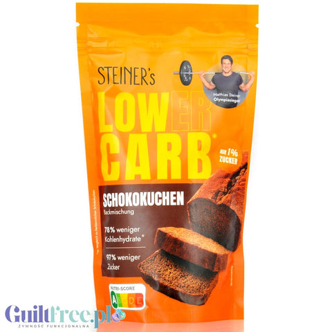 Steiner's Low(er) Carb Schokokuchen - mix do wypieku ciasta czekoladowego bez cukru, glutenu i laktozy by Steiner's Low Carb (steiner-s-lower-carb-schokokuchen-mix-do-wypieku-ciasta-czekoladowego-bez-cukru)