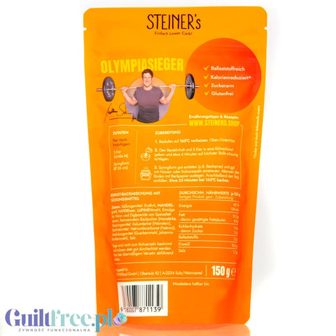 Steiner's Low(er) Carb Biskuit - mix do wypieku biszkopta bez cukru, glutenu i laktozy by Steiner's Low Carb (steiner-s-lower-carb-biskuit-mix-do-wypieku-biszkopta-bez-cukru-glutenu-i-laktozy)