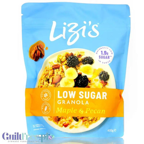 Lizis Low Sugar Maple & Pecan 400g - niskocukrowa granola niskie IG, Syrop Klonowy & Pekany by Lizi's Granola (lizis-low-sugar-maple-pecan-400g-niskocukrowa-granola-niskie-ig-syrop-klonowy-pekany)