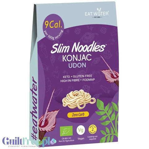 Slim Noodles Eat Water Makaron Konjac Udon - wegański keto makaron bez glutenu 9kcal by Slim Noodles Eat Water (slim-noodles-eat-water-makaron-konjac-udon-weganski-keto-makaron-bez-glutenu-9kcal)