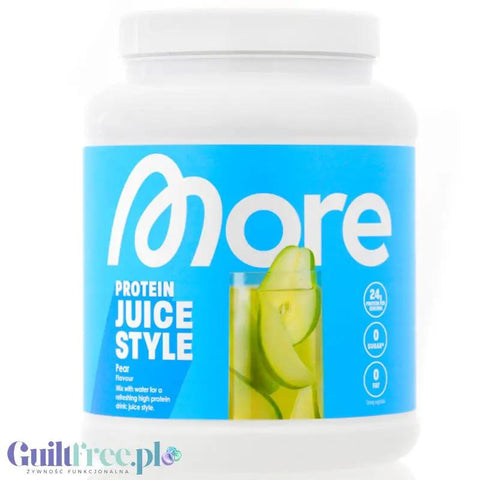 More Nutrition More Clear Pear Juice 600g - klarowny izolat białek mleka, lekka odżywka białkowa ze stewią, smak gruszkowy by More Nutrition (more-nutrition-more-clear-pear-juice-600g-klarowny-izolat-bialek-mleka-lekka-odzywka-bialkowa-ze-stewia-smak-gruszkowy)