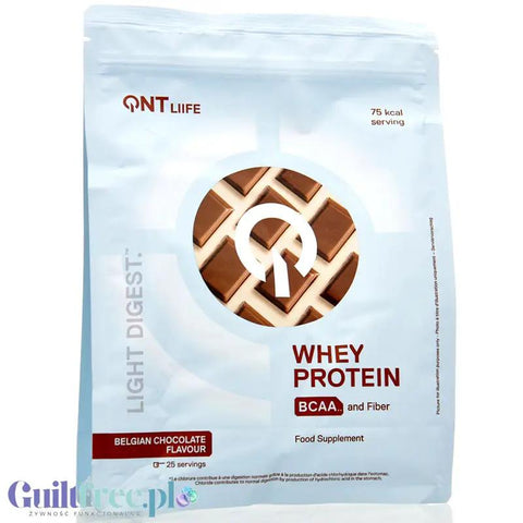 QNT Life Whey Protein Belgian Chocolate - odżywka białkowa z błonnikiem i BCAA, smak Mleczna Czekolada by QNT (qnt-life-whey-protein-belgian-chocolate-odzywka-bialkowa-z-blonnikiem-i-bcaa-smak-mleczna-czekolada)