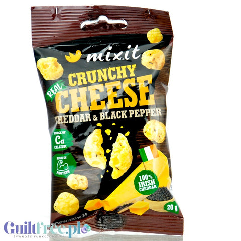 MixIt Crunchy Cheese Cheddar & Black Pepper 20g - mieszanka chrupiących serów bez węglowodanów by Mix.It (mixit-crunchy-cheese-cheddar-black-pepper-20g-mieszanka-chrupiacych-serow-bez-weglowodanow)
