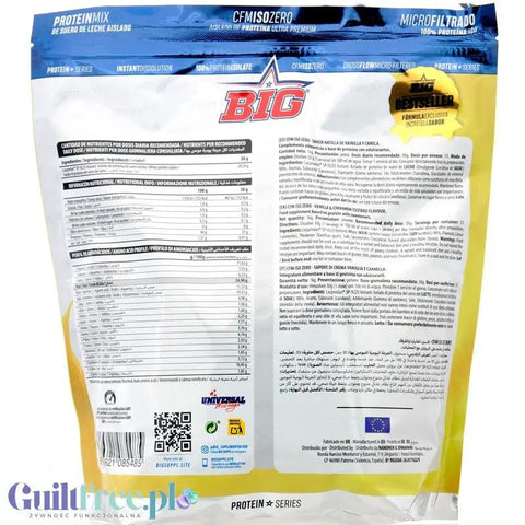 BIG® CFM ISO Zero, Vanilla & Cinnamon 1kg - ekskluzywna odżywka białkowa WPI Lacprodan® 90%, smak Mleko z Cynamonem by MAX Protein® (big-cfm-iso-zero-vanilla-cinnamon-1-kg-ekskluzywna-odzywka-bialkowa-wpi-cfm-provon-90-smak-mleko-z-cynamonem)
