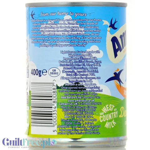 Ambrosia Devon Custard Light - krem deserowy 30% mniej cukru i tłuszczu by Ambrosia (ambrosia-devon-custard-light-krem-deserowy-30-mniej-cukru-i-tluszczu)
