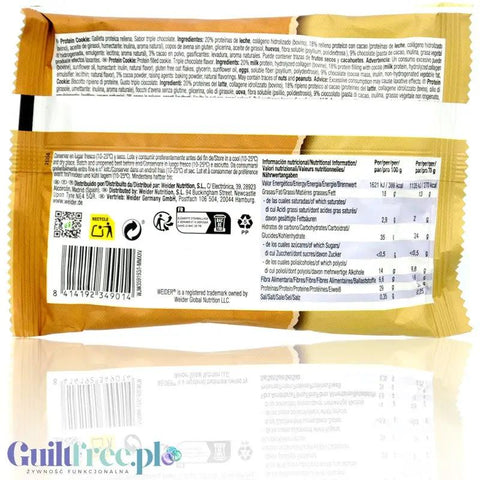 Weider Protein Cookie Triple Chocolate - wysokobiałkowe czekoladowe ciastko z kawałkami czekolady by WEIDER® (weider-protein-cookie-triple-chocolate-wysokobialkowe-czekoladowe-ciastko-z-kawalkami-czekolady)