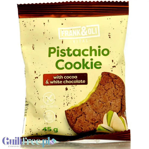 Frank & Oli Vital Pistachio Cookie with Cocoa - kakaowe ciastko owsiane bez dodatku cukru z pistacjami i białą czekoladą by Frank & Oli (frank-oli-vital-pistachio-cookie-with-cocoa-kakaowe-ciastko-owsiane-bez-dodatku-cukru-z-pistacjami-i-biala-czekolada)