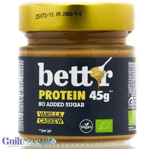 Bett'r Vanilla Cashew Protein Spread - wegański krem proteinowy z nerkowcami i wanilią bez dodatku cukru by Bett'r (Smart Organic) (bettr-vanilla-cashew-protein-spread-weganski-krem-proteinowy-z-nerkowcami-i-wanilia-bez-dodatku-cukru)
