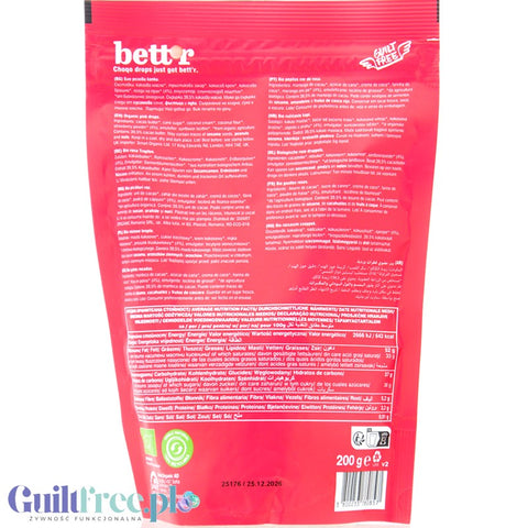 Bett'r Pink Choqo Drops - wegańskie, organiczne kropelki z białej czekolady z truskawką by Bett'r (Smart Organic) (bett-r-pink-choqo-drops-weganskie-organiczne-kropelki-z-bialej-czekolady-z-truskawka)