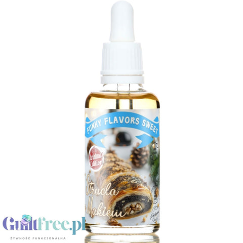 Funky Flavors Sweet Strucla z Makiem - kropelki o smaku ciasta drożdżowego z makiem i bakaliami bez cukru i tłuszczu by Funky Flavors (funky-flavors-sweet-strucla-z-makiem-aromat-ciasta-drozdzowego-z-makiem-bez-cukru-i-tluszczu)