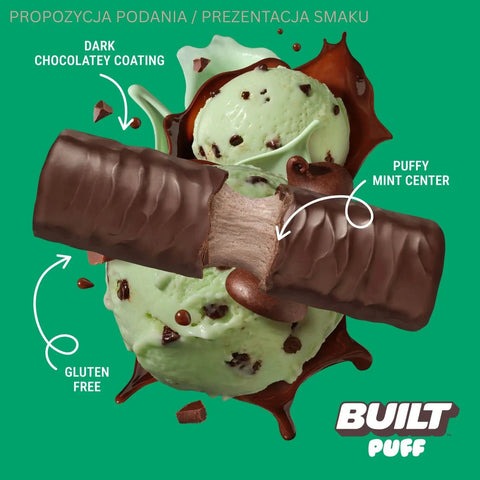 Built Bar Protein Puffs Mint Chip - proteinowy baton marshmallow w czekoladzie 17g białka & 140kcal by Built (built-bar-protein-puffs-mint-chip-proteinowy-baton-marshmallow-w-czekoladzie-17g-bialka-140kcal)