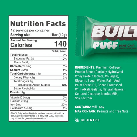Built Bar Protein Puffs Mint Chip - proteinowy baton marshmallow w czekoladzie 17g białka & 140kcal by Built (built-bar-protein-puffs-mint-chip-proteinowy-baton-marshmallow-w-czekoladzie-17g-bialka-140kcal)