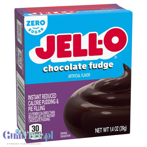 JellO Chocolate Fudge Pudding Zero Sugar - Budyń bez cukru i tłuszczu, smak czekoladowego ciasta by Jell-O (budyn-czekoladowe-ciasto-zero-cukru-zero-tluszczu-o-obnizonej-kalorycznosci)