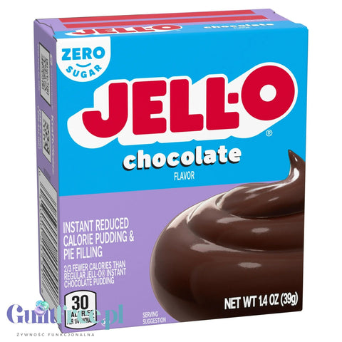 JellO Chocolate Pudding Sugar Free - budyń bez cukru & tłuszczu instant, smak czekoladowy by Jell-O (budyn-czekoladowy-zero-cukru-zero-tluszczu-o-obnizonej-kalorycznosci)