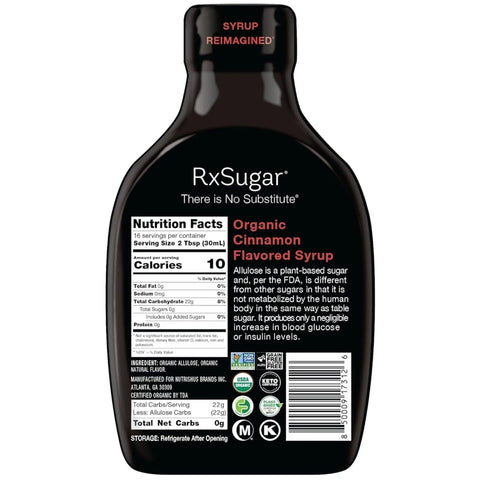 RxSugar Allulose 473ml, Cinnamon - słodzik, alluloza w płynnym syropie, smak cynamonowy by guiltfrii.com (rxsugar-allulose-473ml-cinnamon-slodzik-alluloza-w-plynnym-syropie-smak-cynamonowy)