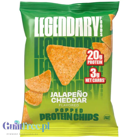 Legendary Popped Protein Chips, Jalapeno Cheddar - pikantne chipsy proteinowe 20g białka, smak Ser & Papryczka by Legendary Foods (legendary-popped-protein-chips-jalapeno-cheddar-pikantne-chipsy-proteinowe-20g-bialka-smak-ser-papryczka)