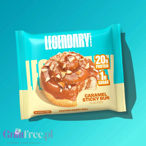 Legendary Foods Protein Sweet Roll Caramel Sticky Bun - proteinowe zawijane ciacho z karmelem i cynamonem bez cukru 20g białka by Legendary Foods (legendary-foods-protein-sweet-roll-caramel-sticky-bun-proteinowe-zawijane-ciacho-czekoladowe-bez-cukru-20g-bialka)
