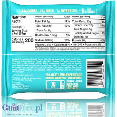 Legendary Foods Protein Sweet Roll Caramel Sticky Bun - proteinowe zawijane ciacho z karmelem i cynamonem bez cukru 20g białka by Legendary Foods (legendary-foods-protein-sweet-roll-caramel-sticky-bun-proteinowe-zawijane-ciacho-czekoladowe-bez-cukru-20g-bialka)