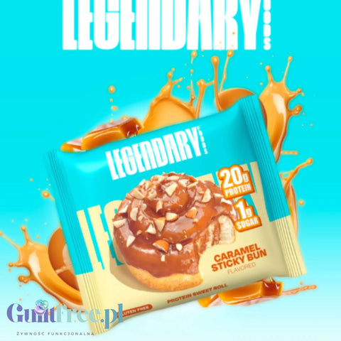 Legendary Foods Protein Sweet Roll Caramel Sticky Bun - proteinowe zawijane ciacho z karmelem i cynamonem bez cukru 20g białka by Legendary Foods (legendary-foods-protein-sweet-roll-caramel-sticky-bun-proteinowe-zawijane-ciacho-czekoladowe-bez-cukru-20g-bialka)