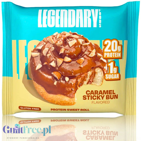 Legendary Foods Protein Sweet Roll Caramel Sticky Bun - proteinowe zawijane ciacho z karmelem i cynamonem bez cukru 20g białka by Legendary Foods (legendary-foods-protein-sweet-roll-caramel-sticky-bun-proteinowe-zawijane-ciacho-czekoladowe-bez-cukru-20g-bialka)