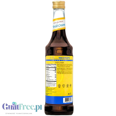 Monin Sugar Free Irish Cream Syrup, 0,75L USA - syrop bez cukru i kalorii do kawy, smak malina by Monin (monin-sugar-free-irish-cream-syrup-075l-usa-syrop-bez-cukru-i-kalorii-do-kawy-smak-malina)