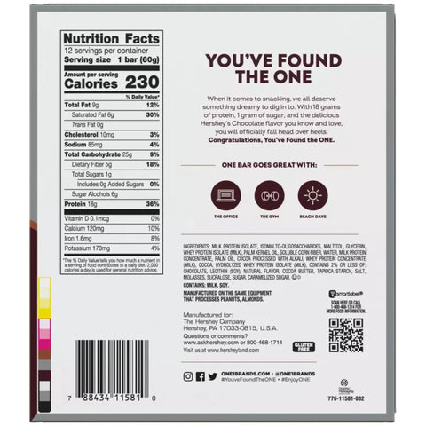 ONE Bar Hershey's Double Chocolate - baton proteinowy 18g białka z czekoladą Hersheys by ONE Bar (aka OhYeah! ISS Research)) (one-bar-hershey-s-double-chocolate-baton-proteinowy-18g-bialka-z-czekolada-hersheys)