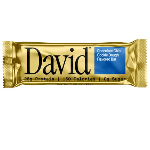 David Protein Bar Chocolate Chip Cookie Dough 62g by David Bar (david-protein-bar-chocolate-chip-cookie-dough-62g)