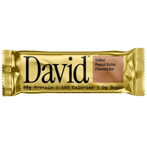 David Protein Bar Salted Peanut Butter 62g by David Bar (david-protein-bar-salted-peanut-butter-62g)
