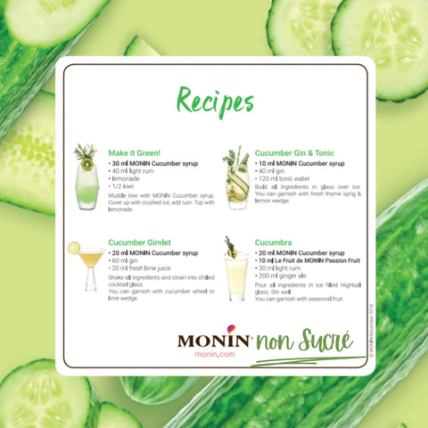 Monin Pure Non Sucré Cucumber - niesłodzony syrop koncentrat bez cukru i słodzików z naturalnymi aromatami by Monin (monin-pure-non-sucre-cucumber-nieslodzony-syrop-koncentrat-bez-cukru-i-slodzikow-z-naturalnymi-aromatami)