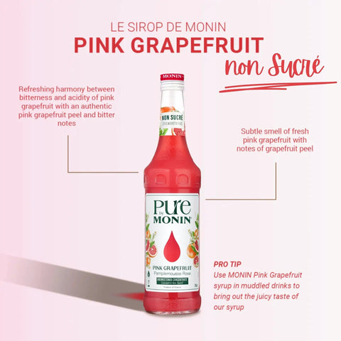 Monin Pure Non Sucré Pink Grapefruit - niesłodzony syrop koncentrat bez cukru i słodzików z naturalnymi aromatami by Monin (monin-pure-non-sucre-pink-grapefruit-nieslodzony-syrop-koncentrat-bez-cukru-i-slodzikow-z-naturalnymi-aromatami)