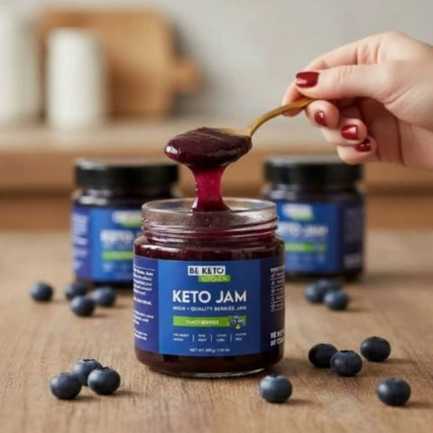 BeKeto Jam Fancy Berries - Keto Dżem™ Fajna Jagoda 108 kcal z erytrolem i ksylitolem by BeKETO (be-keto-jam-fancy-berries-keto-dzem-fajna-jagoda-108-kcal-z-erytrolem-i-ksylitolem)
