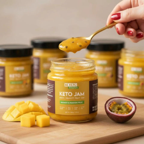 BeKeto Jam Mango & Passion Fruit - Keto Dżem™ Mango z Marakują 87kcal z erytrolem i ksylitolem by BeKETO (be-keto-jam-mango-passion-fruit-keto-dzem-mango-z-marakuja-87kcal-z-erytrolem-i-ksylitolem)