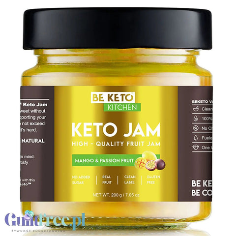 BeKeto Jam Mango & Passion Fruit - Keto Dżem™ Mango z Marakują 87kcal z erytrolem i ksylitolem by BeKETO (be-keto-jam-mango-passion-fruit-keto-dzem-mango-z-marakuja-87kcal-z-erytrolem-i-ksylitolem)