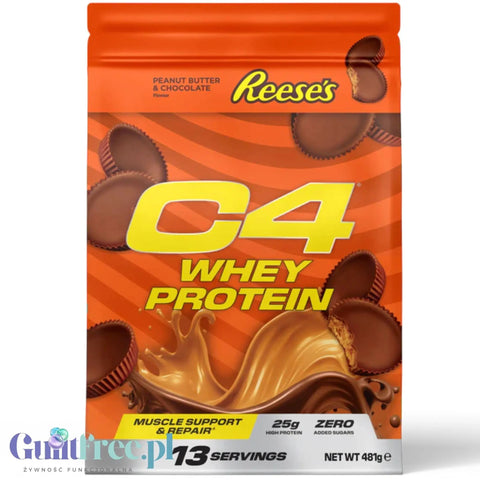 C4 Whey Protein Reese’s® Peanut Butter & Chocolate 481g - jedyna oryginalna odżywka białkowa Reese's by Cellucor (C4) (c4-whey-protein-reeses-peanut-butter-chocolate-481g-jedyna-oryginalna-odzywka-bialkowa-eese-s)