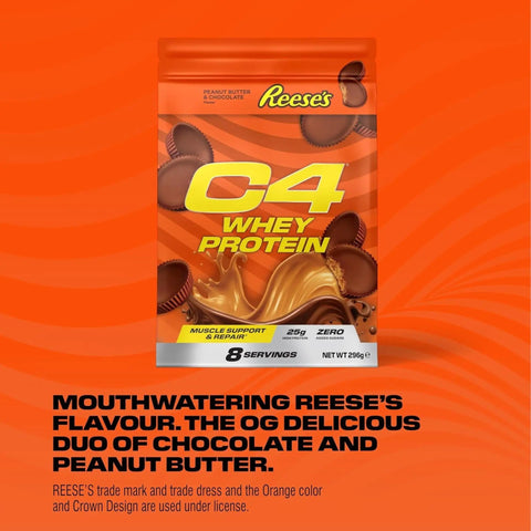 C4 Whey Protein Reese’s® Peanut Butter & Chocolate 481g - jedyna oryginalna odżywka białkowa Reese's by Cellucor (C4) (c4-whey-protein-reeses-peanut-butter-chocolate-481g-jedyna-oryginalna-odzywka-bialkowa-eese-s)