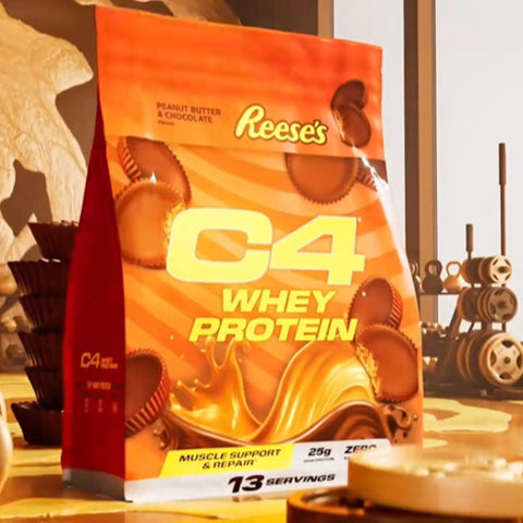 C4 Whey Protein Reese’s® Peanut Butter & Chocolate 481g - jedyna oryginalna odżywka białkowa Reese's by Cellucor (C4) (c4-whey-protein-reeses-peanut-butter-chocolate-481g-jedyna-oryginalna-odzywka-bialkowa-eese-s)