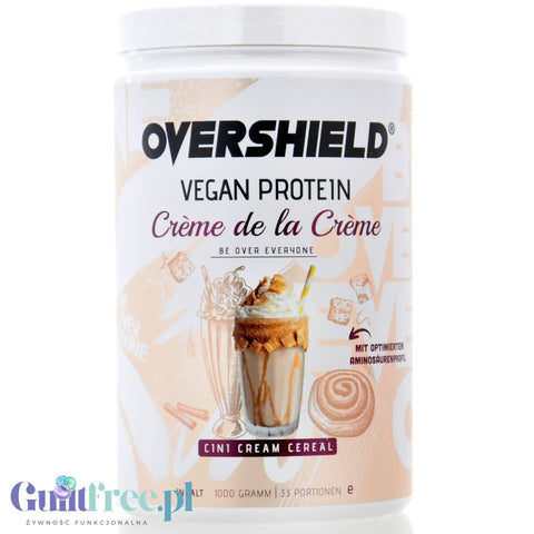 Overshield Vegan Crème de la Crème, Cini Cream Cereal - wegańska odżywka białkowa bez soi i glutenu, smak Płatki Cynamonowe by Overshield (overshield-vegan-creme-de-la-creme-cini-cream-cereal)