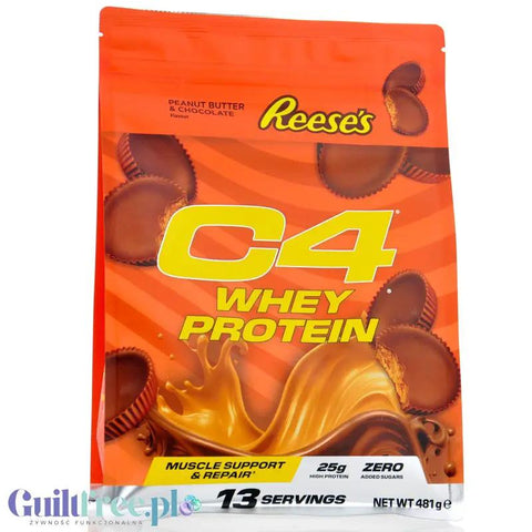 C4 Whey Protein Reese’s® Peanut Butter & Chocolate 481g - jedyna oryginalna odżywka białkowa Reese's by Cellucor (C4) (c4-whey-protein-reeses-peanut-butter-chocolate-481g-jedyna-oryginalna-odzywka-bialkowa-eese-s)