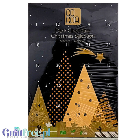 RAW COCOA Dark Chocolate Advent Calendar - wegański kalendarz adwentowy z surowej czekolady 70% kakao by COCOA RAW (raw-cocoa-dark-chocolate-advent-calendar-weganski-kalendarz-adwentowy-z-surowej-czekolady-70-kakao)