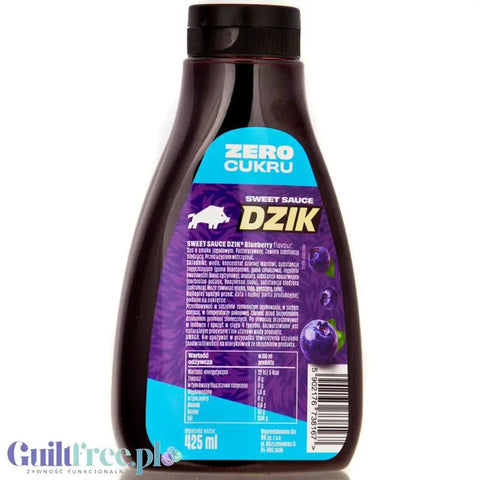 WK Nutrition Dzik Sweet Sauce Jagoda, syrop zero cukru o smaku jagodowym 5kcal -