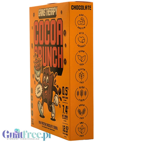 Gains Therapy Cocoa Crunch - bezglutenowe keto płatki czekoladowe o wysokiej zawartości białka by Gains Therapy (gains-therapy-cocoa-crunch-platki-czekoladowe-o-wysokiej-zawartosci-bialka)