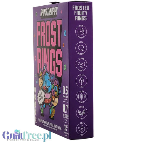 Gains Therapy Frost Rings - bezglutenowe keto płatki truskawka & miód o wysokiej zawartości białka by Gains Therapy (gains-therapy-frost-rings-bezglutenowe-keto-platki-truskawka-miod-o-wysokiej-zawartosci-bialka)