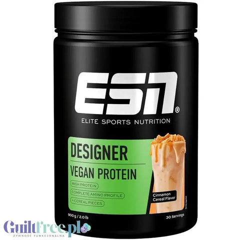 ESN Vegan Designer Protein, Cinnamon Cereal - wegańska odżywka białkowa bez soi, smak Cynamonowe Płatki Śniadaniowe by ESN (esn-vegan-designer-protein-cinnamon-cereal-weganska-odzywka-bialkowa-bez-soi-smak-cynamonowe-platki-sniadaniowe)